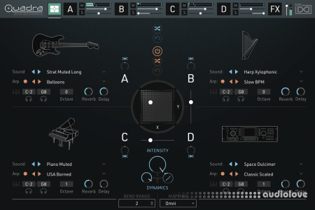 UVI Quadra Muted and Harmonics Falcon